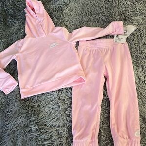 nike velour tracksuit pink